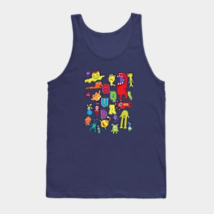 Squad Monsters. Keeping It Together In The Group For The Reasons To Follow. Tank Top